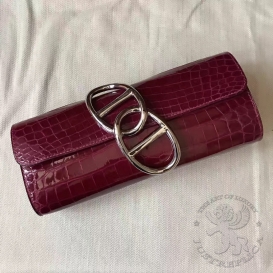 Hermes Egee Clutch 24cm Crocodile Shiny Niloticus Shiny MISC