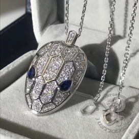 Bulgari Necklace Serpenti sapphire pave Diamonds