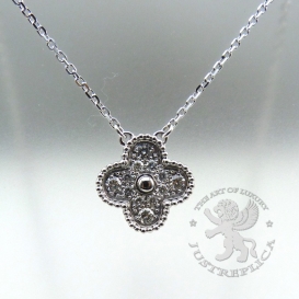 Van Cleef & Arpels Necklace Vintage Alhambra 12 diamonds