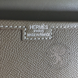 Hermes Jige Clutch Epsom Etoupe