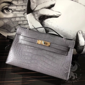 Hermes Kelly Pochette Crocodile leather MISC