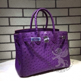 Hermes Birkin Ostrich 30cm Purple FHS