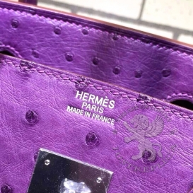 Hermes Birkin Ostrich 30cm Purple FHS
