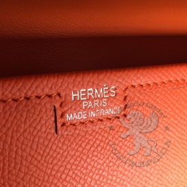 Hermes Jige Clutch Epsom Orange