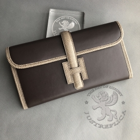 Hermes Jige Clutch Swift Lizard