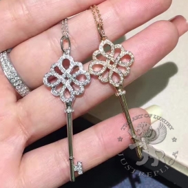 Tiffany Necklace Keys Knot Key Pendant