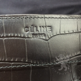 Celine Phantom Embossed Croco Black