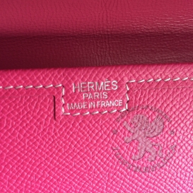 Hermes Jige Clutch Epsom Pink