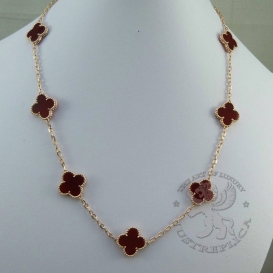 Van Cleef & Arpels Necklace Alhambra Carnelian 10 motifs