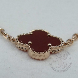 Van Cleef & Arpels Necklace Alhambra Carnelian 10 motifs