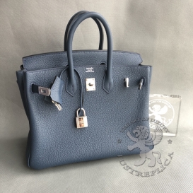 Hermes Birkin 25cm Togo Bleu Abysse 7K