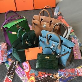 Hermes Kelly Epsom 28cm Bi-color Bamboo/Anemone