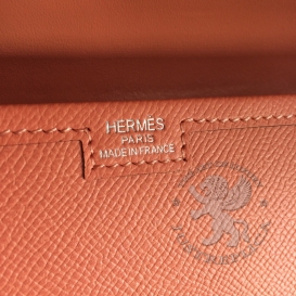 Hermes Jige Clutch Epsom Salmon