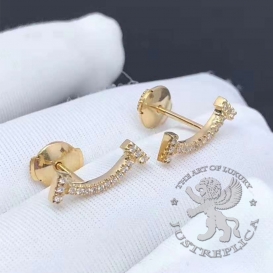 Tiffany Earrings T Smile 16 Diamonds