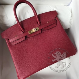 Hermes Birkin Epsom 25cm Rouge Grenade K1