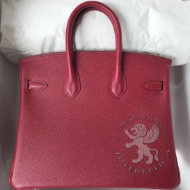 Hermes Birkin Epsom 25cm Rouge Grenade K1