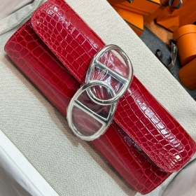 Hermes Egee Clutch 24cm Crocodile Braise (95)